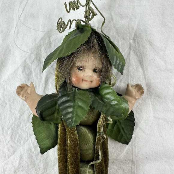 Vintage Mark Roberts Fairies Garden Baby Veggie Sweet Pea Fairy Ornament 8" Cute - Picture 4 of 12